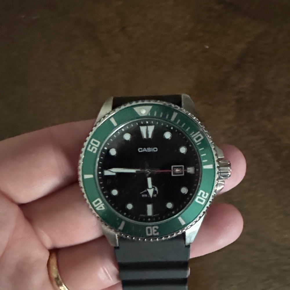 Casio Black and Green Men's Watch